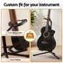 Alpha Iron Adjustable Guitar Stand Folding Instrument Holder Acoustic Bass Rack Black