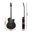 Alpha 43" Acoustic Bass Guitar Black 4-Band EQ