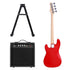 Electric Guitar Bass 47 Inch Set Kit 40W Bass Guitar Amplifier Guitar Stand Folding