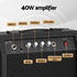 Electric Guitar Bass 47 Inch Set Kit 40W Bass Guitar Amplifier Guitar Stand Folding