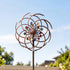 Gardeon Garden Windmill 190cm Double Layer Metal Wind Spinner Bronze Multicolour