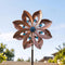 Gardeon Garden Windmill 190cm Double Layer Metal Flower Wind Spinner Bronze Blue