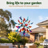 Gardeon Garden Windmill Metal Double Wind Spinner Outdoor Lawn Decor 190cm