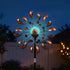 Gardeon Solar Garden Windmill 190cm Metal Wind Spinner Colour Changing Bronze
