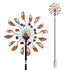 Gardeon Solar Garden Windmill 190cm Metal Wind Spinner Colour Changing Bronze