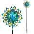 Gardeon Solar Garden Windmill 190cm Colourful Peacock Metal Wind Spinner Light