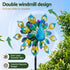 Gardeon Solar Garden Windmill 190cm Colourful Peacock Metal Wind Spinner Light