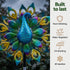 Gardeon Solar Garden Windmill 190cm Colourful Peacock Metal Wind Spinner Light