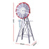 Gardeon Garden Windmill Metal Weather Station with Rain Gauge 122cm Silver