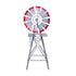 Gardeon Garden Windmill Metal Weather Station with Rain Gauge 122cm Silver