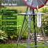 Gardeon Garden Windmill Metal Weather Station with Rain Gauge 122cm Silver