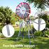 Gardeon Garden Windmill Metal Weather Station with Rain Gauge 122cm Silver