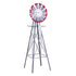 Gardeon Garden Windmill Metal Weather Station with Rain Gauge 182cm Silver