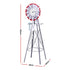 Gardeon Garden Windmill Metal Weather Station with Rain Gauge 182cm Silver