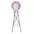Gardeon Garden Windmill Metal Weather Station with Rain Gauge 182cm Silver