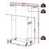 Artiss Clothes Rack Double Rod Airer Rail Coat Stand Adjustable Hanger