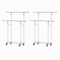 Artiss 2X Clothes Rack Double Rod Airer Rail Coat Stand Adjustable Hanger