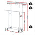 Artiss 2X Clothes Rack Double Rod Airer Rail Coat Stand Adjustable Hanger