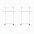 Artiss 2X Clothes Rack Double Rod Airer Rail Coat Stand Adjustable Hanger