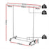 Artiss Clothes Rack Airer Rail Coat Stand Adjustable Hanger
