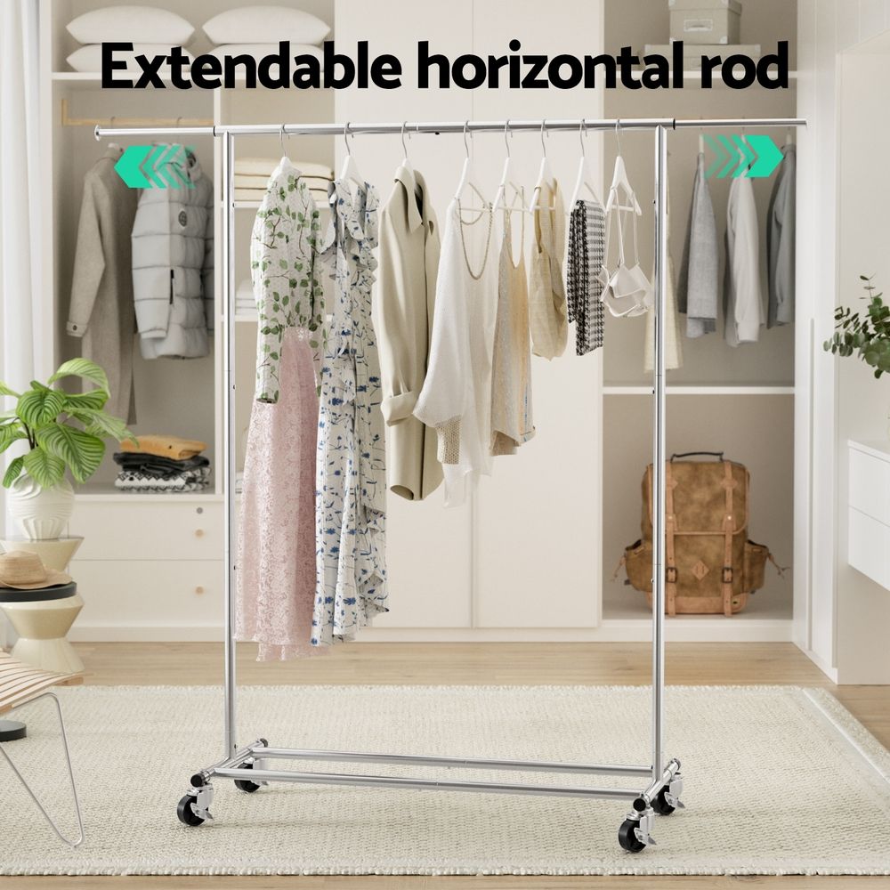 Artiss 2X Clothes Rack Airer Rail Coat Garment Stand Adjustable Hanger