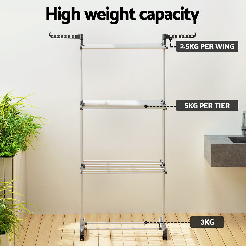 Artiss Clothes Airer Drying Rack 173cm Coat Hanger Foldable