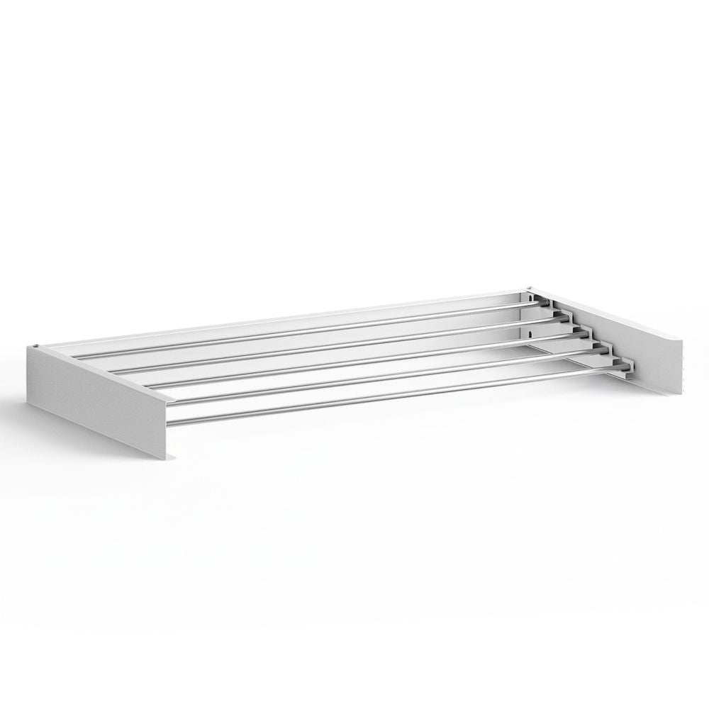 Wall Mounted Foldable Clothes Drying Rack Airer 100cm White