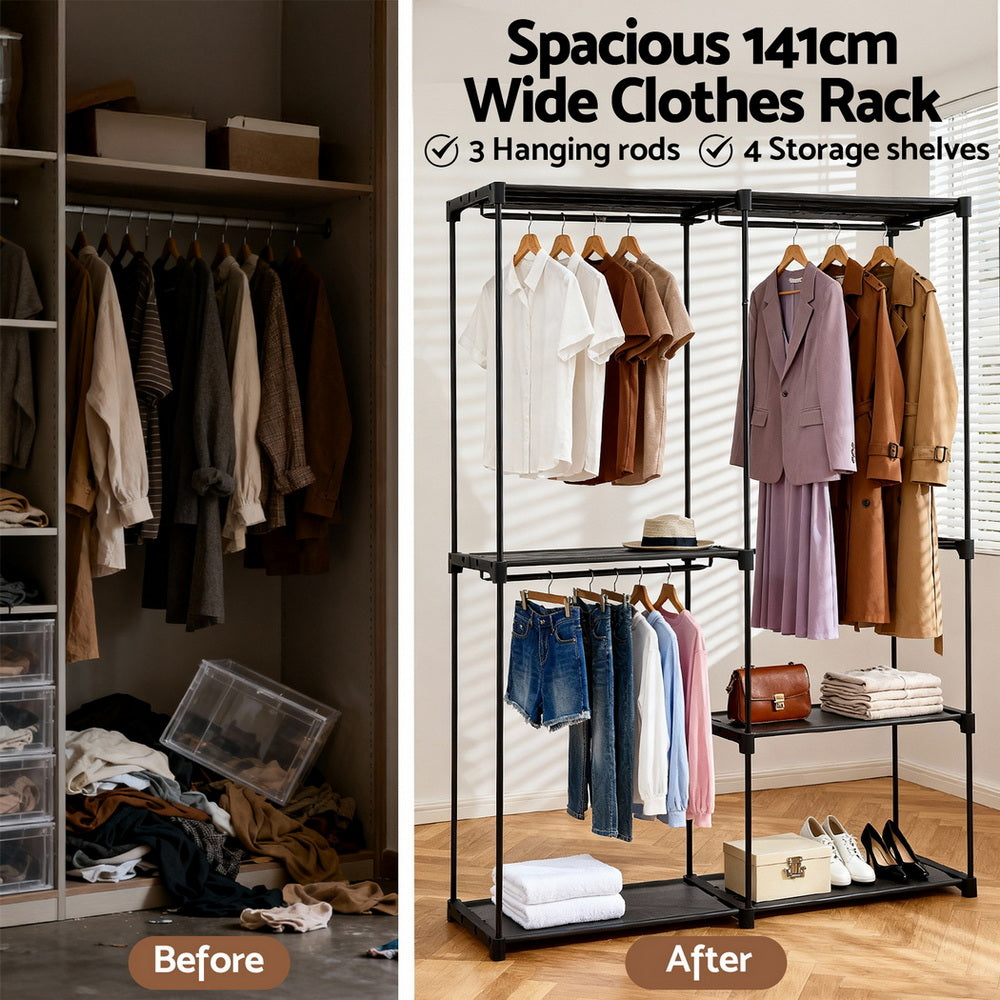 Wardrobe Clothes Rack Closet 181cm