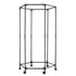Clothes Rack Airer Rail Coat Stand Wheels 6 Rods