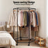 Clothes Rack Airer Rail Coat Stand Wheels 6 Rods
