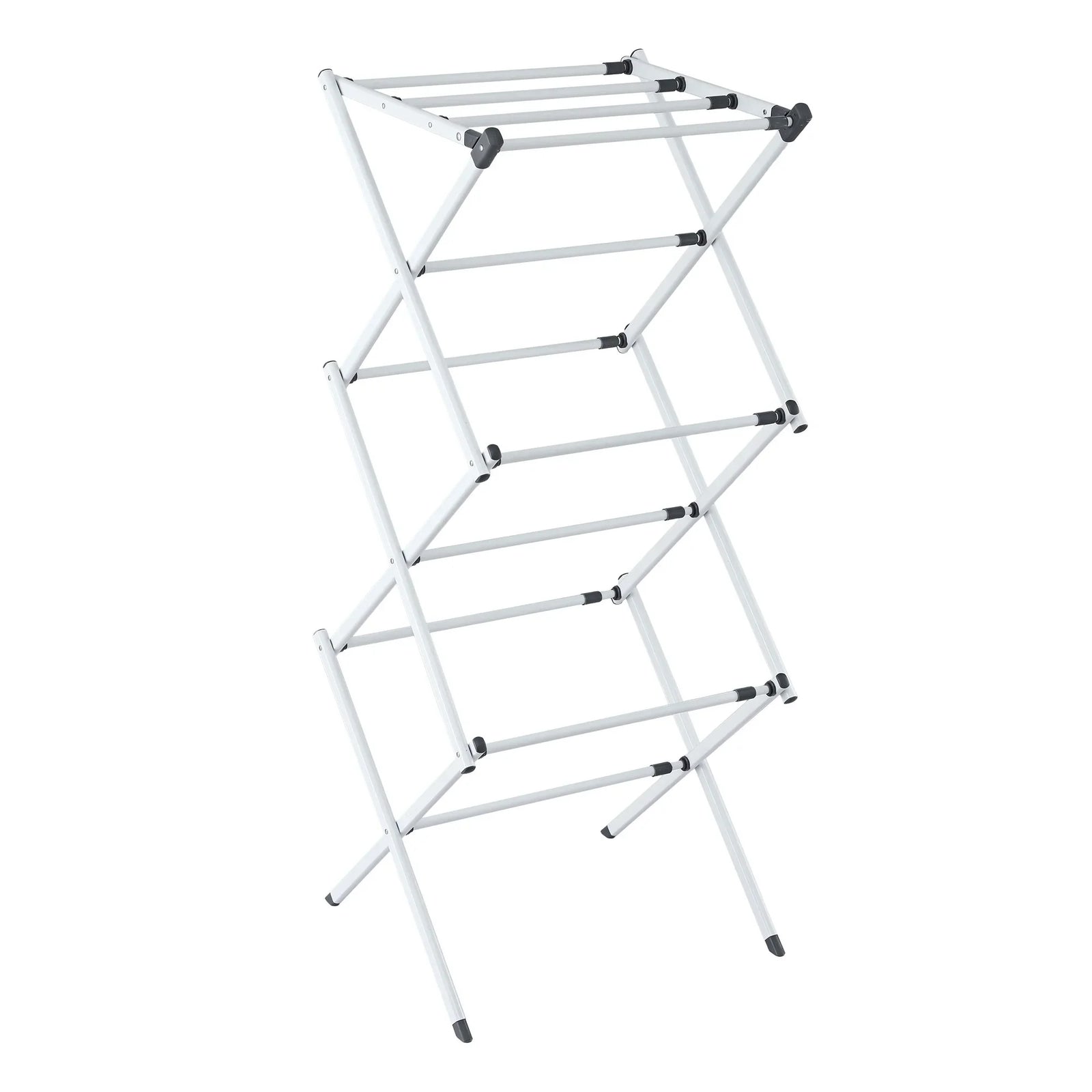 Foldable Clothes Drying Rack with Extendable Rods & Sturdy Metal Frame