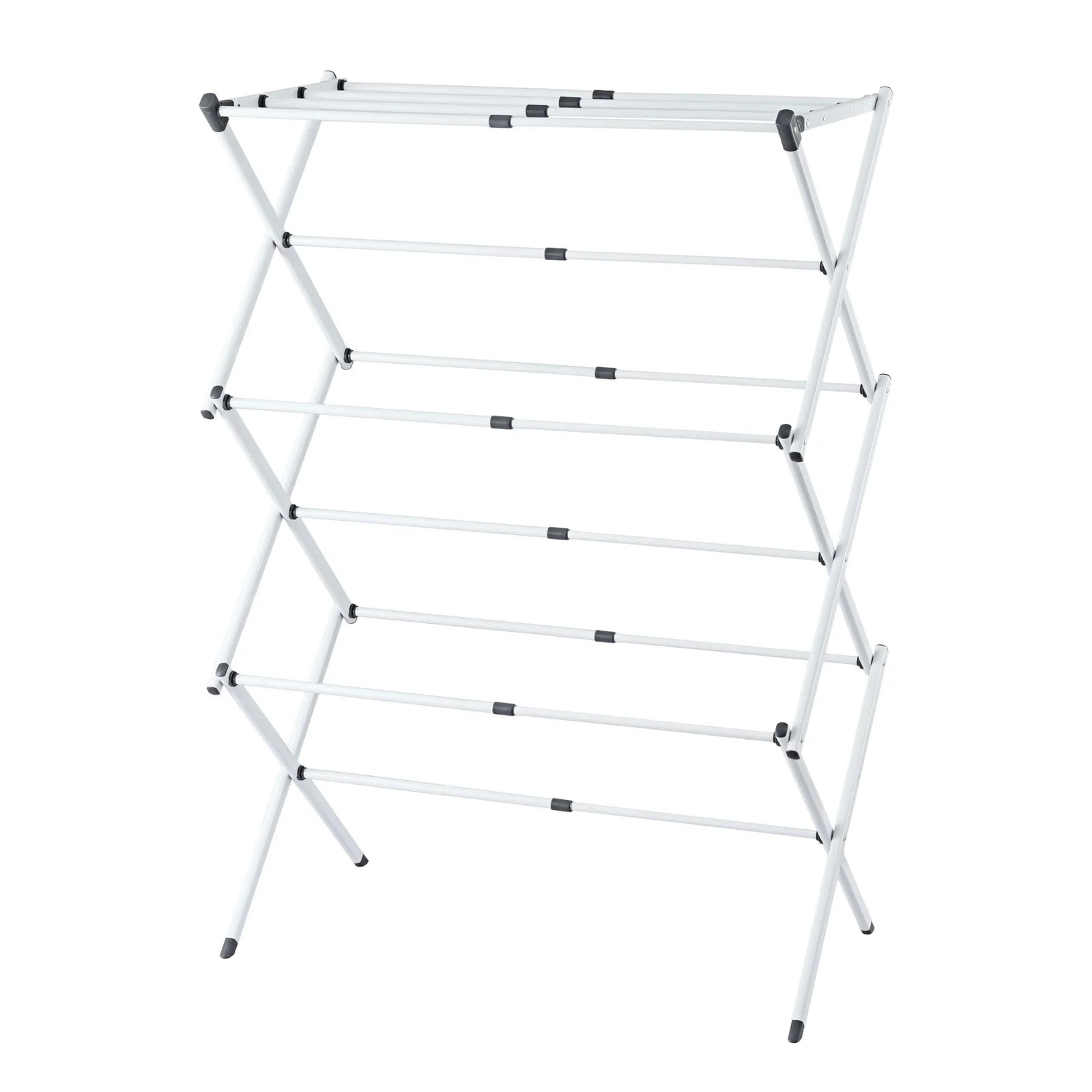 Foldable Clothes Drying Rack with Extendable Rods & Sturdy Metal Frame