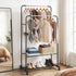 Clothes Rack Double Rod Airer Rail Coat Stand Hanger Storage Shelf