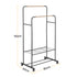 Clothes Rack Double Rod Airer Rail Coat Stand Hanger Storage Shelf