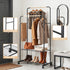Clothes Rack Double Rod Airer Rail Coat Stand Hanger Storage Shelf