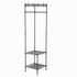 Artiss Coat Rack 181cm Freestanding Corner Hall Tree Garment Organiser Storage Shelf 8 Hooks Black