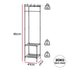Artiss Coat Rack 181cm Freestanding Corner Hall Tree Garment Organiser Storage Shelf 8 Hooks Black