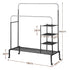 Clothes Rack Double Rod Airer Rail Coat Stand Hanger Storage Shelf
