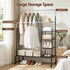 Clothes Rack Double Rod Airer Rail Coat Stand Hanger Storage Shelf