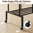 Clothes Rack Double Rod Airer Rail Coat Stand Hanger Storage Shelf