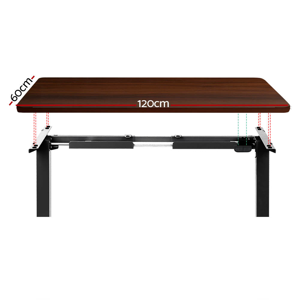 Standing Desk Motorised Walnut 120CM