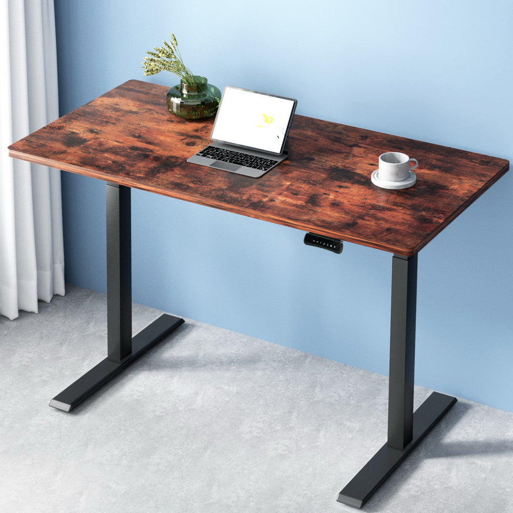 Standing Desk Motorised Dual Motor Rustic Brwon 120CM
