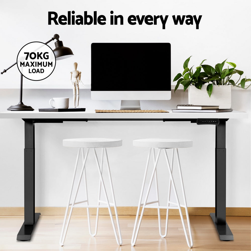 Standing Desk Motorised Dual Motor White 140CM