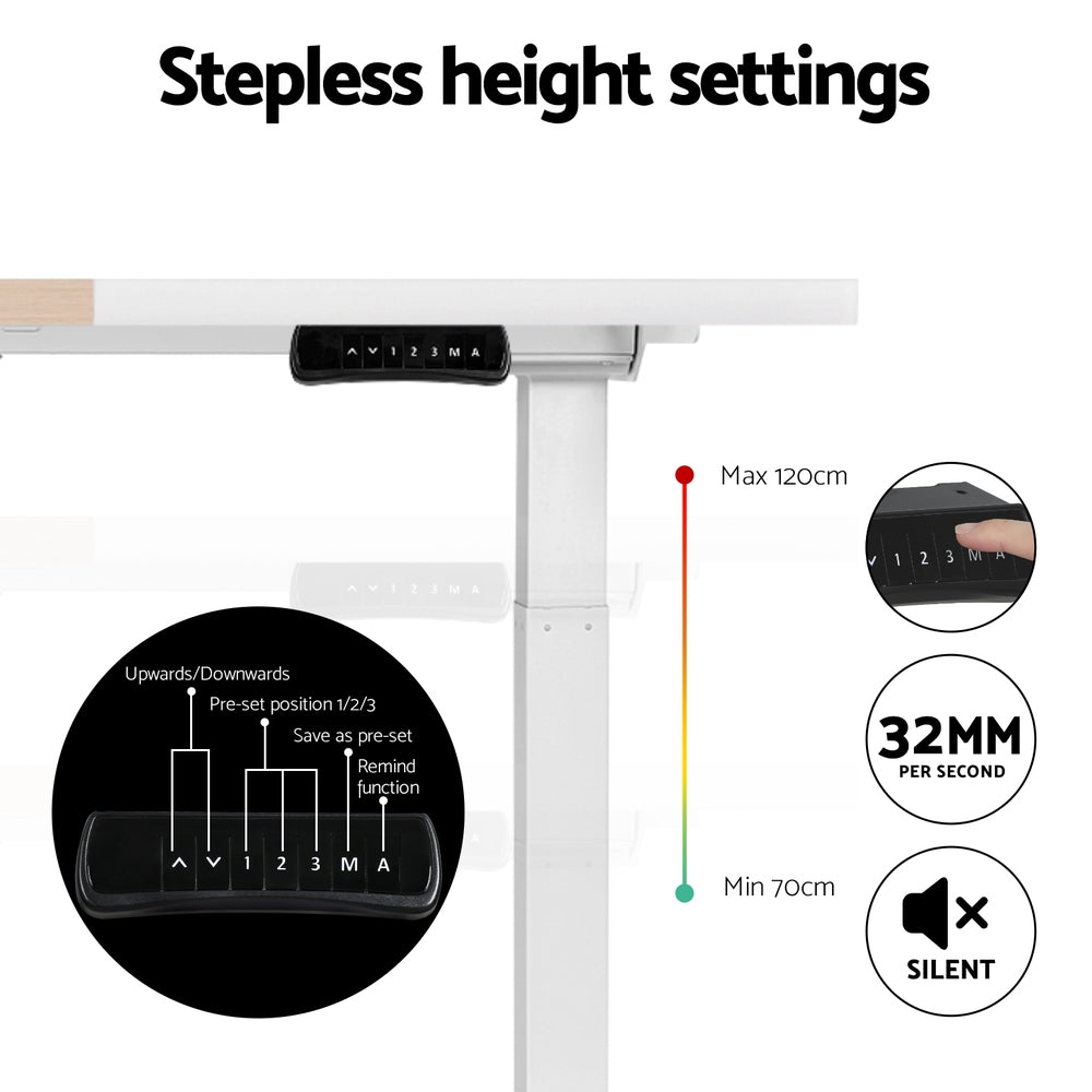 Artiss Standing Desk Motorised Dual Motor 140CM