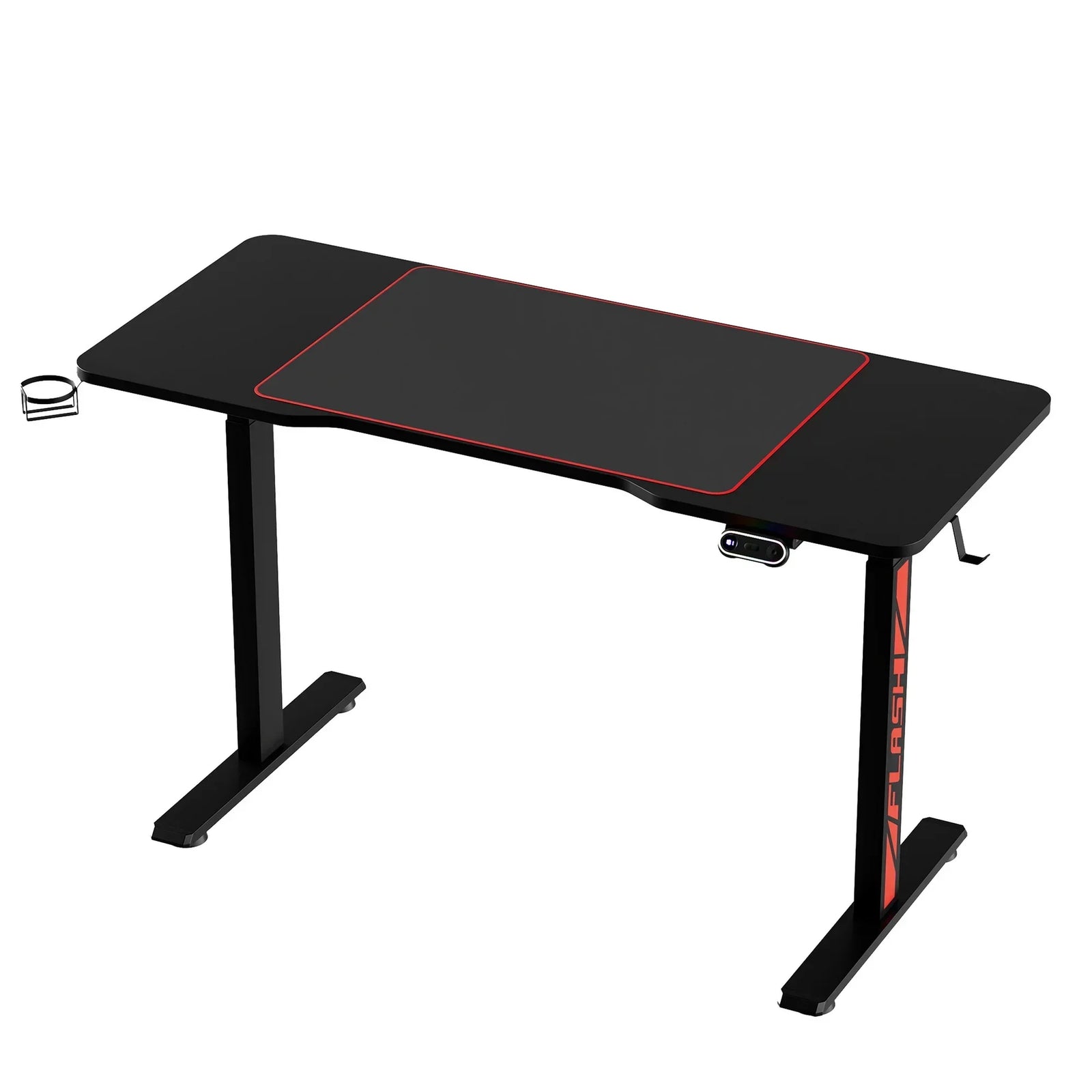 Artiss 140cm Motorised Standing Gaming Desk RGB Adjustable Height Black USB Type-C