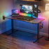 Artiss 140cm Motorised Standing Gaming Desk RGB Adjustable Height Black USB Type-C
