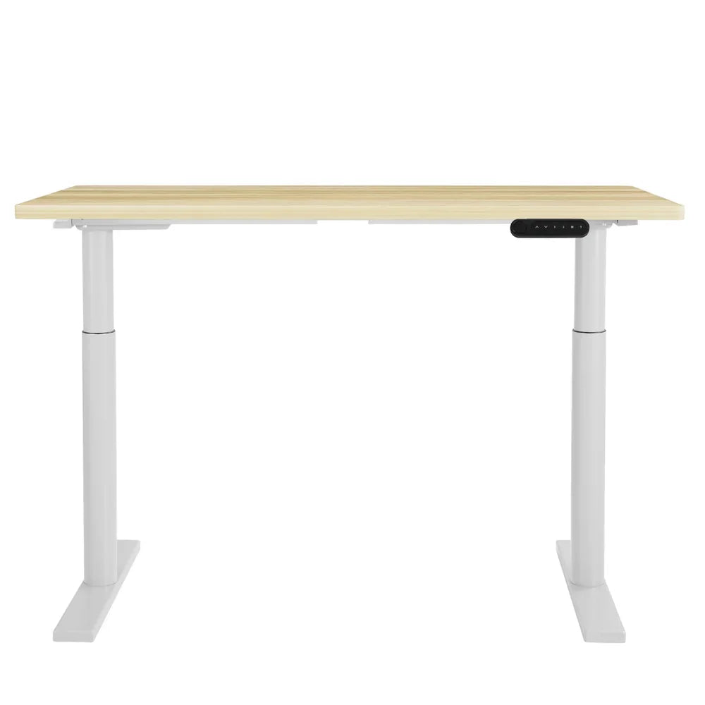Standing Desk Motorised Electric Dual Motor 120CM White Oak
