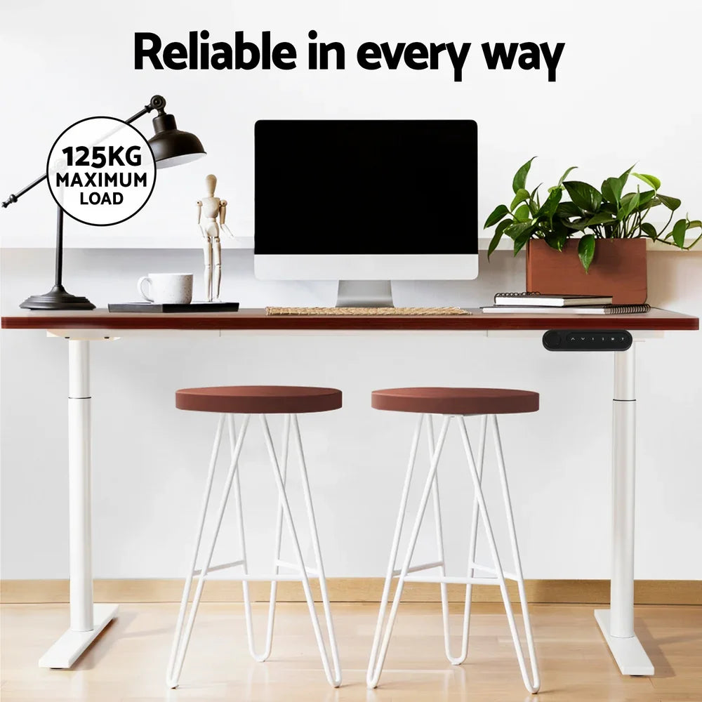 Standing Desk Motorised Electric Dual Motor 140CM Walnut