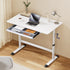 Manual Standing Desk Height Adjustable Workstation Computer Desks Study 100CM White