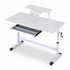 Manual Standing Desk Height Adjustable Workstation Computer Desks Study 120CM White